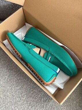 Rothy's “The Driver” Loafers Melon Green